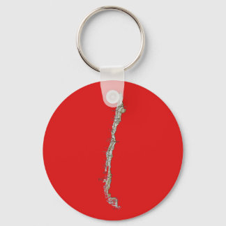 Chile Map Keychain
