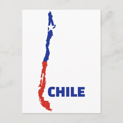 Chile map postcard
