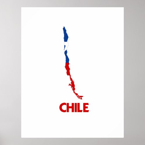 CHILE MAP POSTER