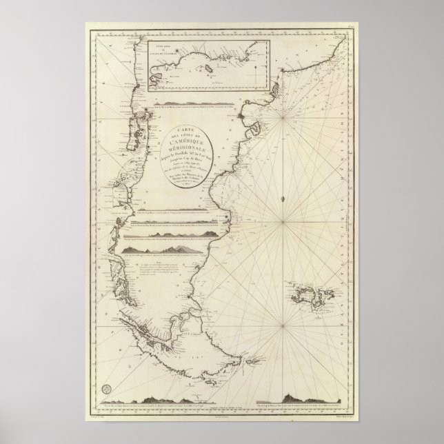 Chile Map Poster (Front)