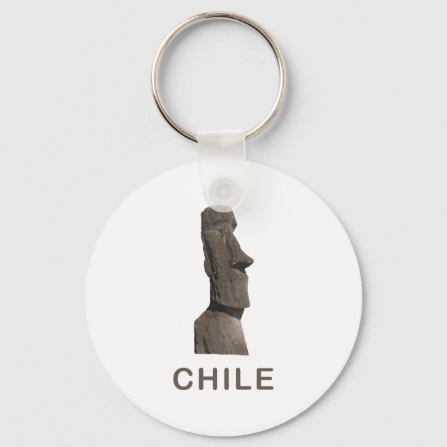 Chile Moai Keychain (Front)