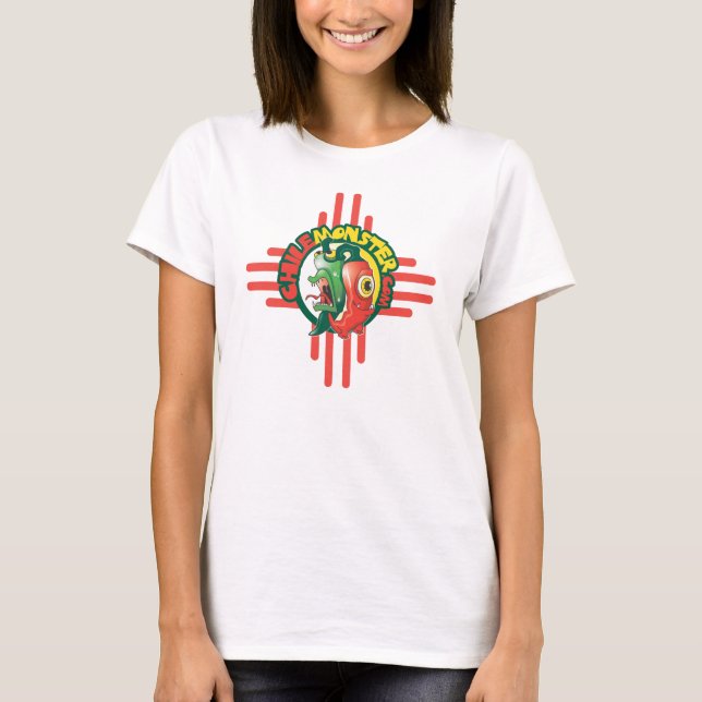 Chile Monster Ladies Baby Doll T-Shirt (Front)