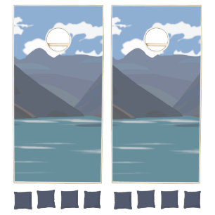 Chile Mountains Lake  Cornhole Set
