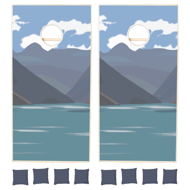 Chile Mountains Lake  Cornhole Set (Set)