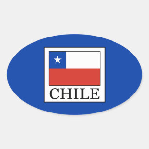 Chile Oval Sticker