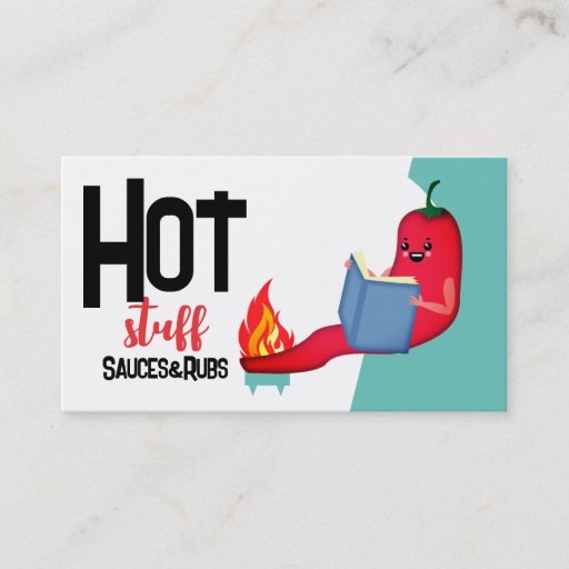 Customizable chile pepper reading smart food business cards