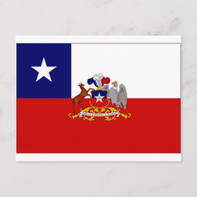 Chile President Flag Postcard (Front)