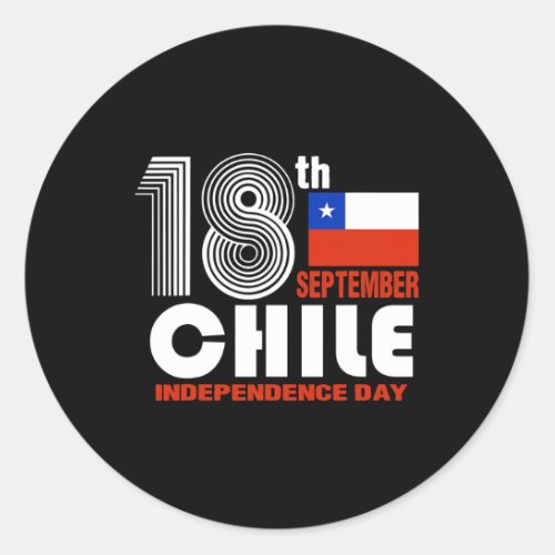 Chile Pride Independence September 18 Chilean Flag Classic Round Sticker