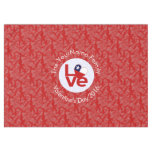 Chile Red LOVE Flag Personalized  Tablecloth