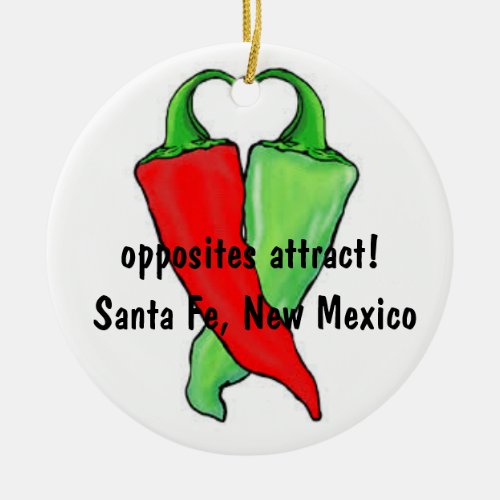 Chile Red or Green Ceramic Christmas ornament