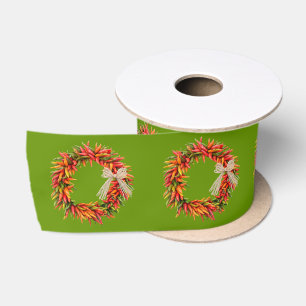 Chile Ristra Wreaths Pattern Satin Ribbon