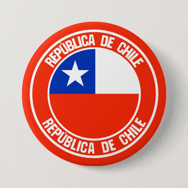 Chile Round Emblem Button (Front)