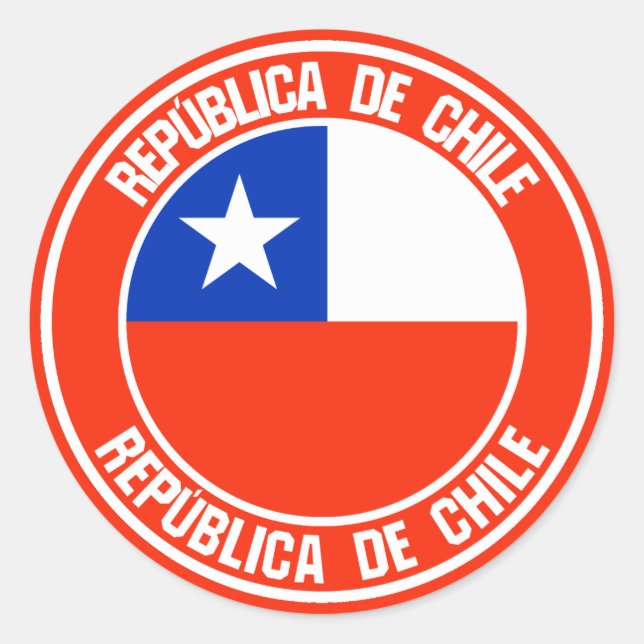 Chile Round Emblem Classic Round Sticker (Front)