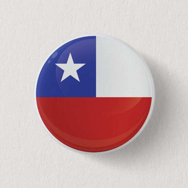 Chile  Round Icon Flag Button (Front)