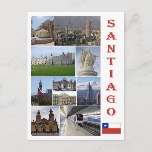Chile _ Santiago _ Mosaic _ Postcard