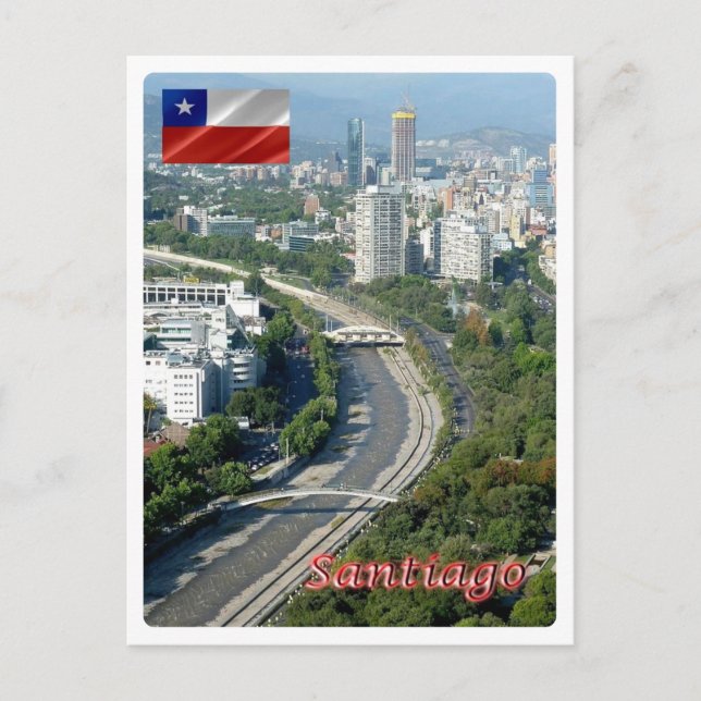 Chile - Santiago - Rio Mapocho - Postcard (Front)