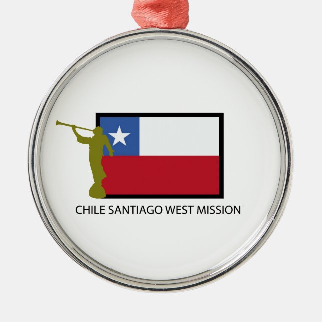 Chile Santiago West Mission LDS CTR Metal Ornament (Front)