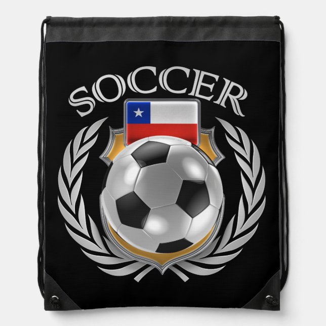 Chile Soccer 2016 Fan Gear Drawstring Bag (Front)