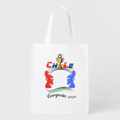 Chile Soccer Champions T_Shirt Grocery Bag