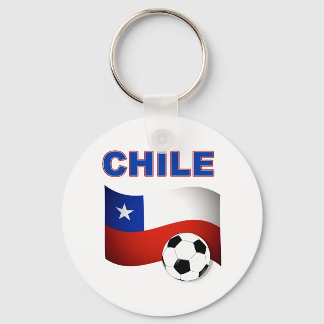 chile soccer football keychain (Front)