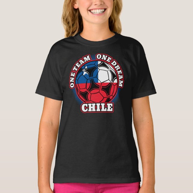 Chile Soccer One Team One Dream T-Shirt (Front)
