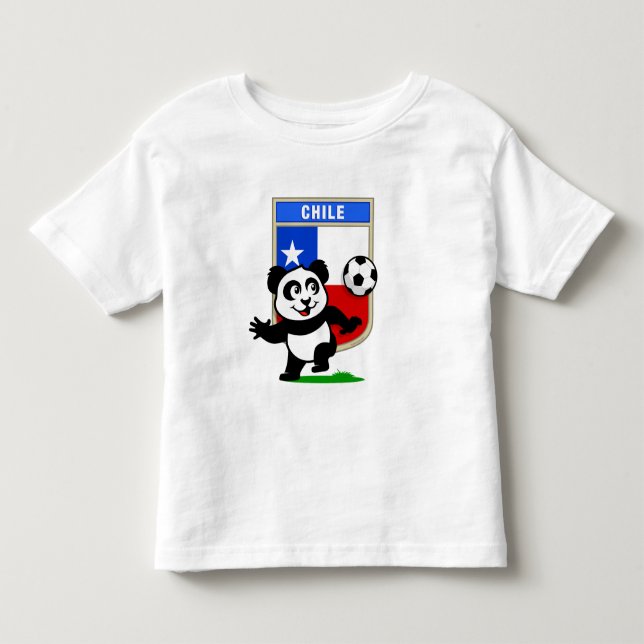 Chile Soccer Panda Toddler T-shirt (Front)