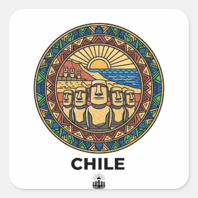 CHILE SQUARE STICKER (Front)