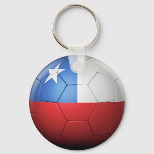 Chile team soccer ball keychain
