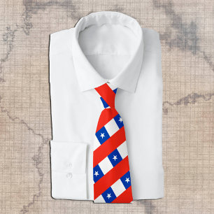 Chile Ties, fashion Chilean Flag, business Neck Tie