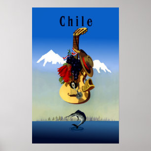 Chile travel poster