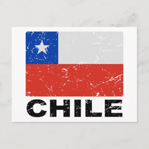 Chile Vintage Flag Postcard