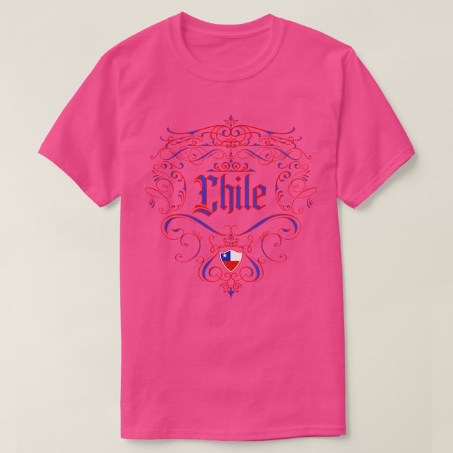 Chile Vintage neon design T-Shirt (Design Front)