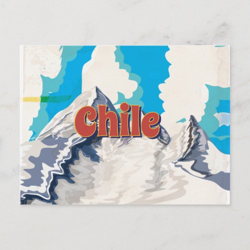 Chile Vintage Travel Poster Postcard