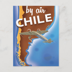 Chile Vintage Travel poster Postcard