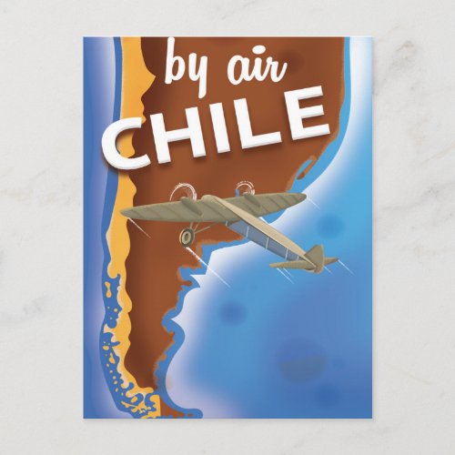 Chile Vintage Travel poster Postcard