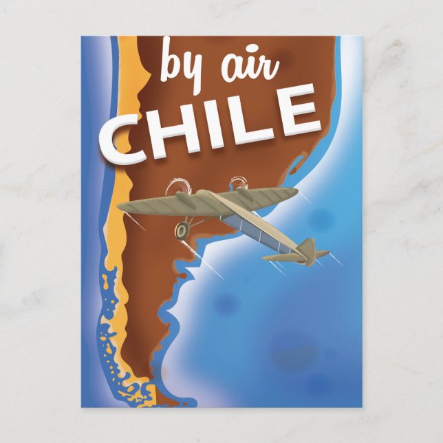 Chile Vintage Travel poster Postcard (Front)