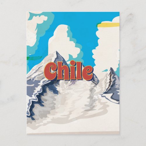 Chile Vintage Travel Poster Postcard