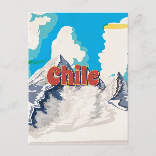 Chile Vintage Travel Poster Postcard (Front)