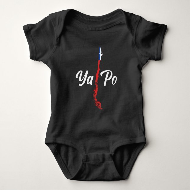Chile Ya Po South America Map Chilean Flag Baby Bodysuit (Front)