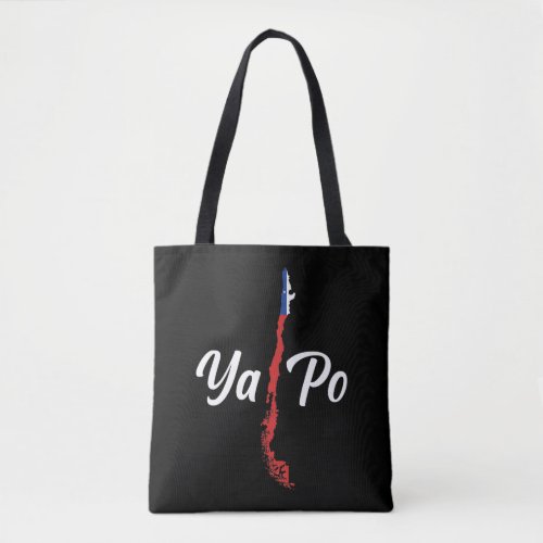 Chile Ya Po South America Map Chilean Flag Tote Bag