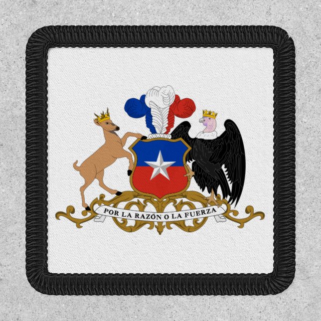 Chilean Coat of Arms, Flag of Chile Patch (Front)