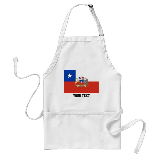 Chilean flag adult apron (Front)