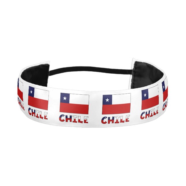 Chilean Flag and Chile Athletic Headband (Front)