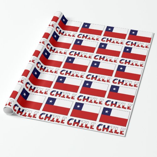 Chilean Flag and Chile Wrapping Paper