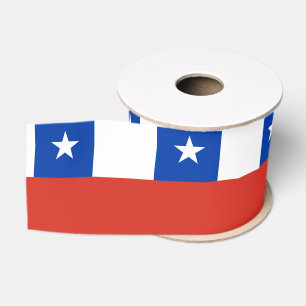 Chilean Flag & Chile travel, holiday/sports Grosgrain Ribbon