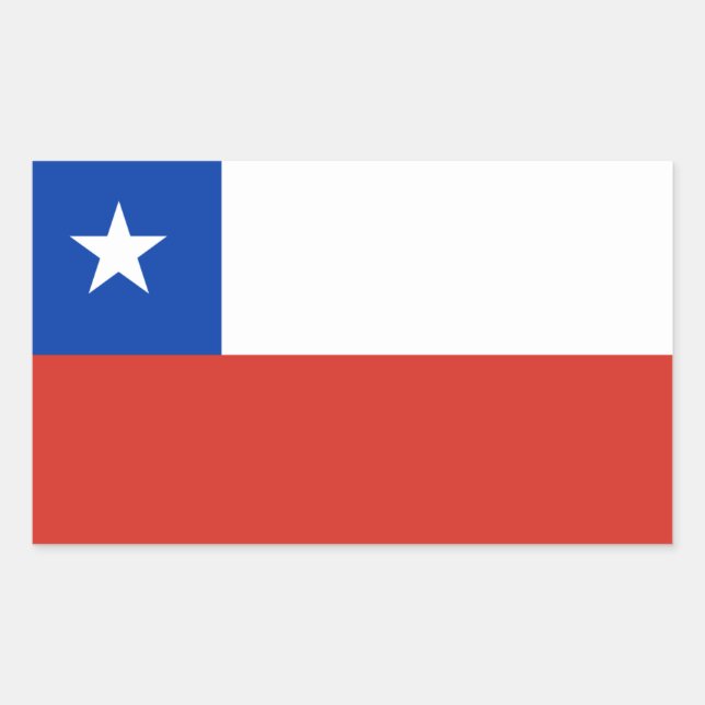 Chilean Flag, Flag of Chile Rectangular Sticker (Front)