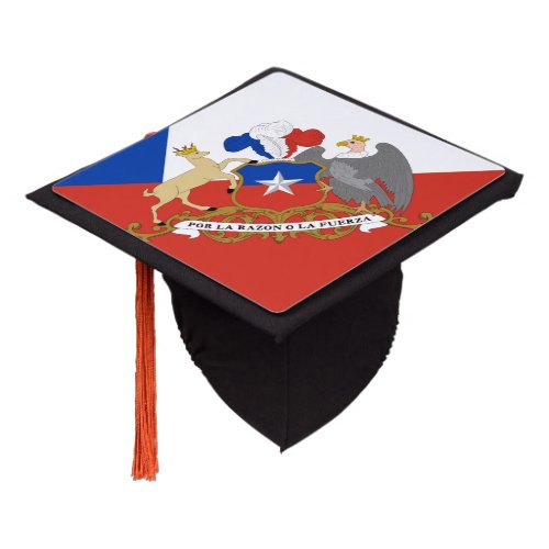 Chilean flag graduation cap topper