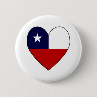 Chilean Flag Heart Valentine Button