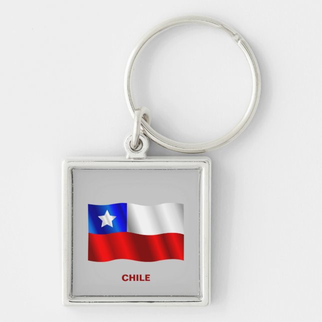 Chilean Flag keychain (Front)