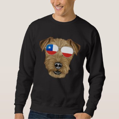 Chilean Flag Lakeland Terrier Dog Chile Pocket Sweatshirt